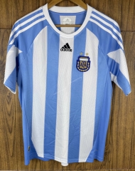 Retro version 2010 Argentina Home White & Blue Thailand Soccer Jersey AAA-SL