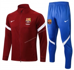 2021-2022 Barcelona Maroon Thailand Jacket Uniform-815