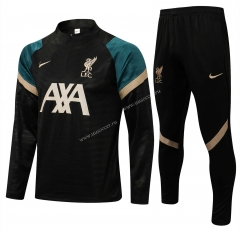 2021-2022 Liverpool Black  Thailand Soccer Tracksuit Uniform-815