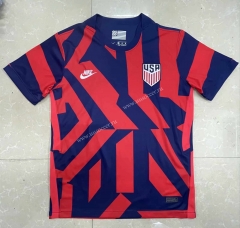 2021-2022 USA Away Red&Blue Thailand Soccer Jersey-818
