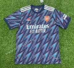 Correct version 2021-2022 Arsenal 2nd Away Blue Thailand Soccer Jersey AAA-407