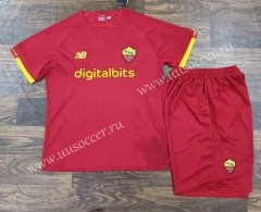 2021-2022 AS Roma Home Red Soccer Uniform-709