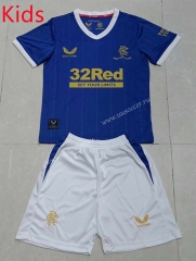 2021-2022 Rangers Home Blue Kid/Youth Soccer Uniform-507