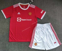 2021-22  Manited United Home Red  Soccer Uniform-718