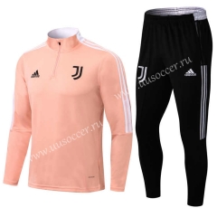2021-2022 Juventus FC Pink Thailand Soccer Tracksuit Unifrom-411(One side of the pants is white)