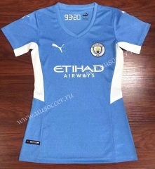 2021-2022 Manchester City Home Blue Thailand Female Soccer Jersey AAA-708