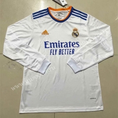 2021-2022 Real Madrid Home White LS Thailand Soccer Jersey AAA-422