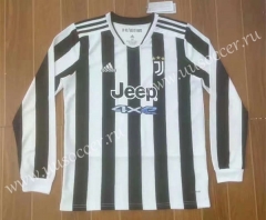2021-2022 Juventus Home White & Black Thailand LS Soccer jersey-422
