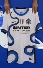 2021-2022 Inter Milan Away White Thailand Soccer Jersey AAA-407（with sponsors+logo）
