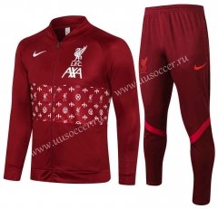 2021-2022 Liverpool Maroon Red Thailand Soccer Jacket Uniform With Hat-815