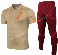 2021-22 Liverpool Mud yellow Polo Uniform-815