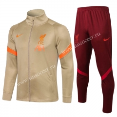 2021-2022 Liverpool Mud yellow Thailand Soccer Jacket Uniform -815