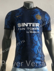 Player Version 2021-2022 Inter Milan Home Blue Thailand Soccer Jersey AAA