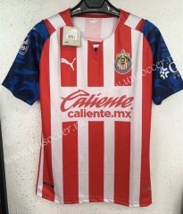 2021-2022 Deportivo Guadalajara Home Red & White Thailand Soccer Jersey AAA-XY