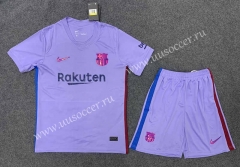 2021-2022 Barcelona Away Purple  Soccer Uniform-GB(Pants are different)