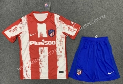 2021-2022 Atlético Madrid Home Red Soccer Uniform-GB(Pants are different)