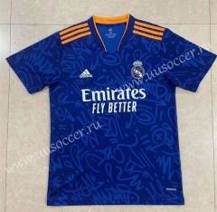 (S-4xl)2021-2022 Real Madrid Away Royal Blue Thailand Soccer Jersey AAA-c2128