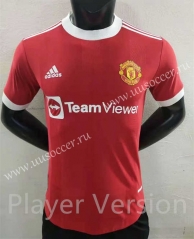 Player version 2021-2022 Manchester United Home Red Thailand Soccer jersey AAA