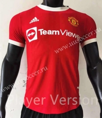 Player version 2021-2022 Manchester United Home Red Thailand Soccer jersey AAA-807