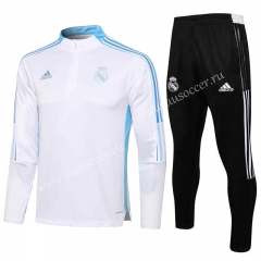 2021-2022 Real Madrid White Thailand Tracksuit Uniform-815