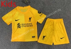 2021-2022 Liverpool Yellow Kids/Youth Thailand Soccer Uniform-GB