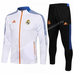 2021-2022 Real Madrid White Soccer Jacket Uniform-815