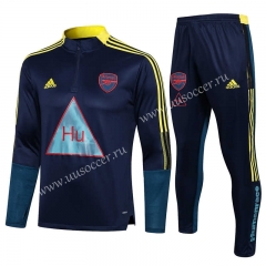 2021-2022 Arsenal Royal Blue Thailand Tracksuit Uniform-815