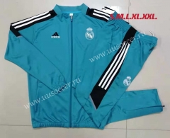 2021-2022 Real Madrid Blue Soccer Jacket Uniform-815