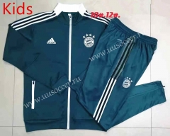2021-2022 Bayern München Green Kids/Youth Soccer Jacket Uniform-815