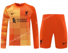 2021-2022  Liverpool Goalkeeper orange  LS Thailand Soccer Uniform-418