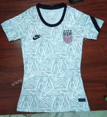 2021-2022 USA Home White Female Thailand Soccer Jersey-708