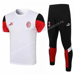 2021-2022 AC Milan White Thailand Short-sleeved Tracksuit-815