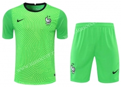 2021-2022 France Goalkeeper green  Soccer Uniform-718