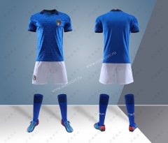 European Cup 2020 Italy Home Blue  Soccer Socks