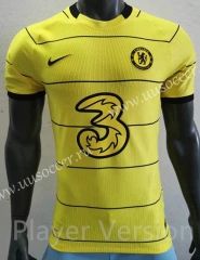 Player Version 2021-2022 Chelsea Away Yellow  Thailand Soccer Jersey AAA-518