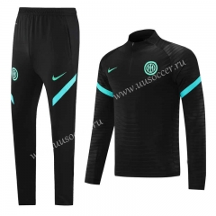2021-2022 Inter Milan Black Thailand Tracksuit -LH（Pants are different）