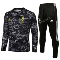 2021-2022 Juventus Gray&Black Thailand Soccer Tracksuit-815