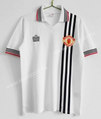 75-80 Retro Version Manchester United  Away White Thailand Soccer Jersey AAA-c1046