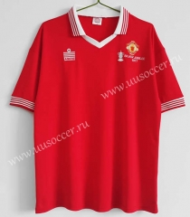 1977 Retro Version Manchester United  Home Red Thailand Soccer Jersey AAA-c1046
