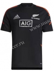 2020 All Black Red Home Black  Rugby Shirt