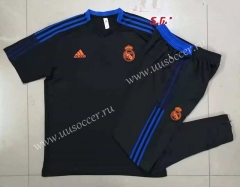 2021-2022 Real Madrid Black  Thailand Polo Uniform-815
