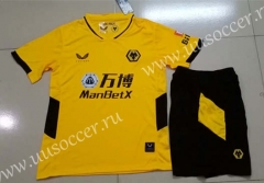 2021-2022 Wolverhampton Wanderers Yellow Soccer Uniform-718
