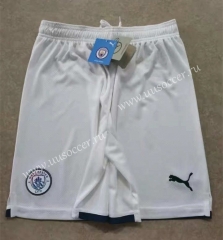 2021-2022  Manchester City Away White Thailand Soccer Shorts-701