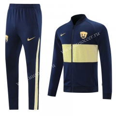 Player version  2021-2022 Pumas UNAM Royal Blue Thailand Soccer Jacket Uniform-LH