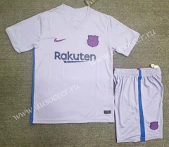 2021-2022 Barcelona Away Purple  Soccer Uniform-718