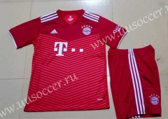 2021-2022 Bayern München Home Red Soccer Uniform-718