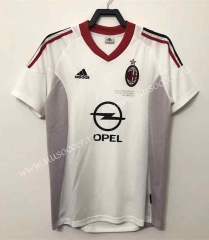 2002 Retro Version AC Milan Away White  Thailand Soccer Jersey AAA-811