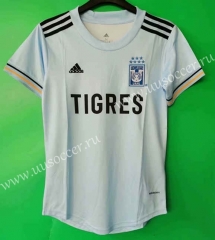 2021-2022 Tigres UANL Away Light Blue Female Thailand Soccer Jersey AAA-802