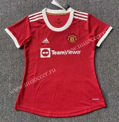 2021-2022 Manchester United Home Red Thailand Female Soccer Jersey AAA-802