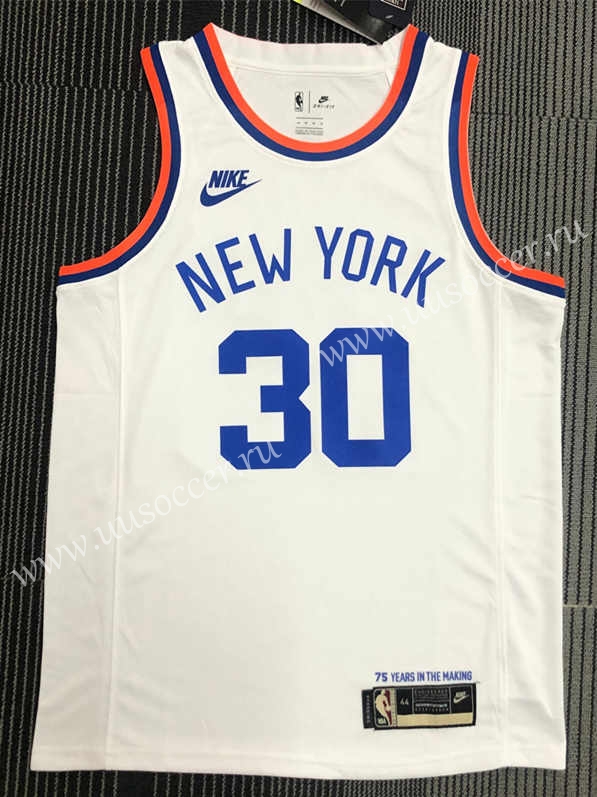 75th Anniversary Retro Edition NBA New York Knicks White #30 Jersey-311,New  York Kinicks